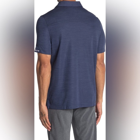OAKLEY Aero Ellipse 2.0 Performance Golf Polo In Team Navy Size XL EUC - Picture 3 of 6
